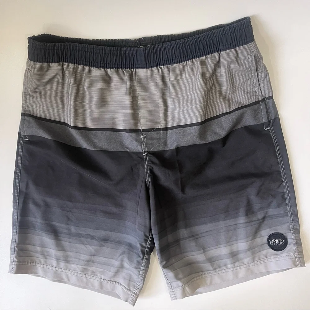 O’Neill Cruzers Swim Trunks Gray Black Size Large
